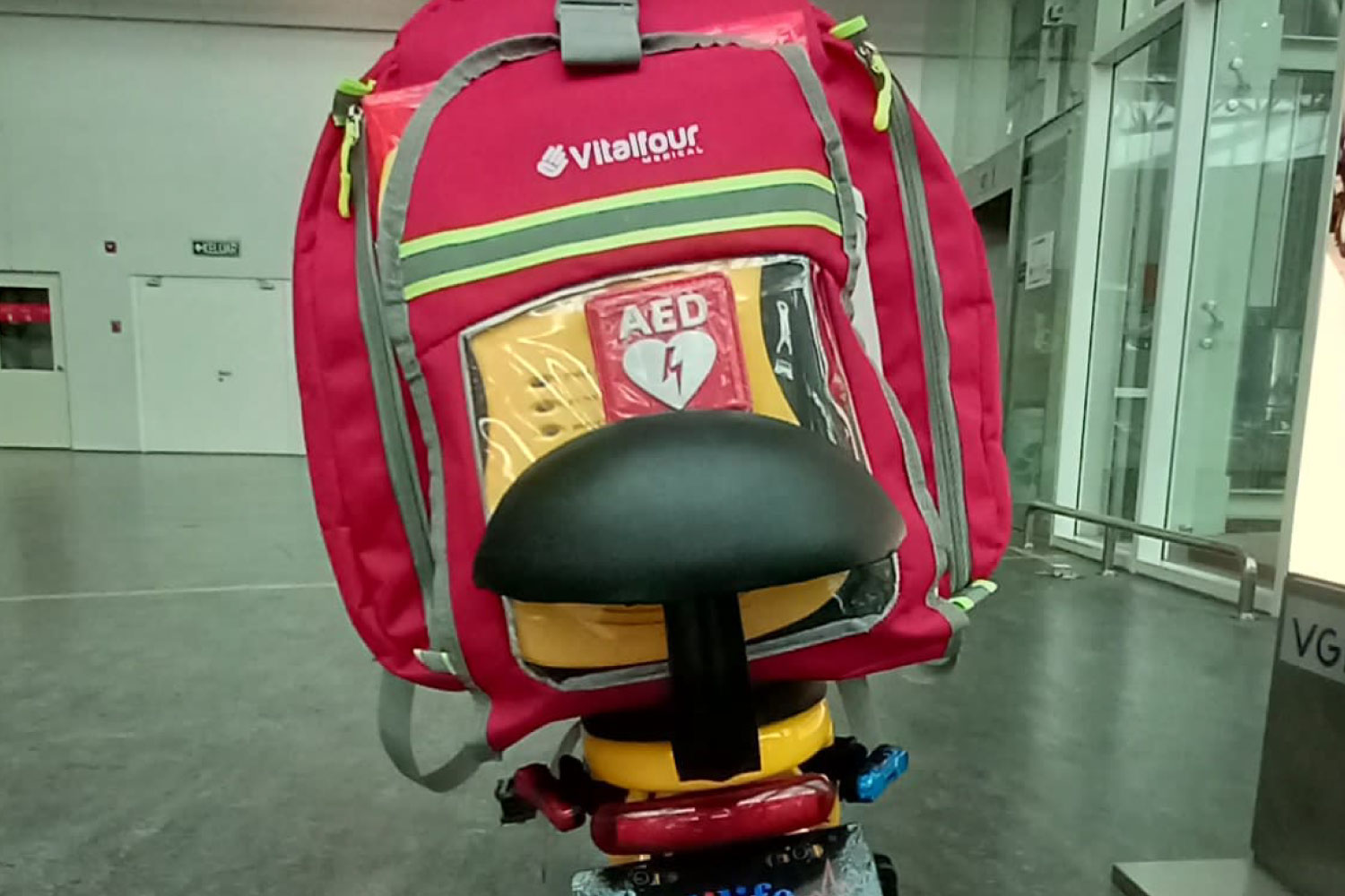 AED on scooter