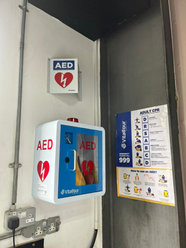 AED Installed for Safer Workplace - Vitalfour Medical