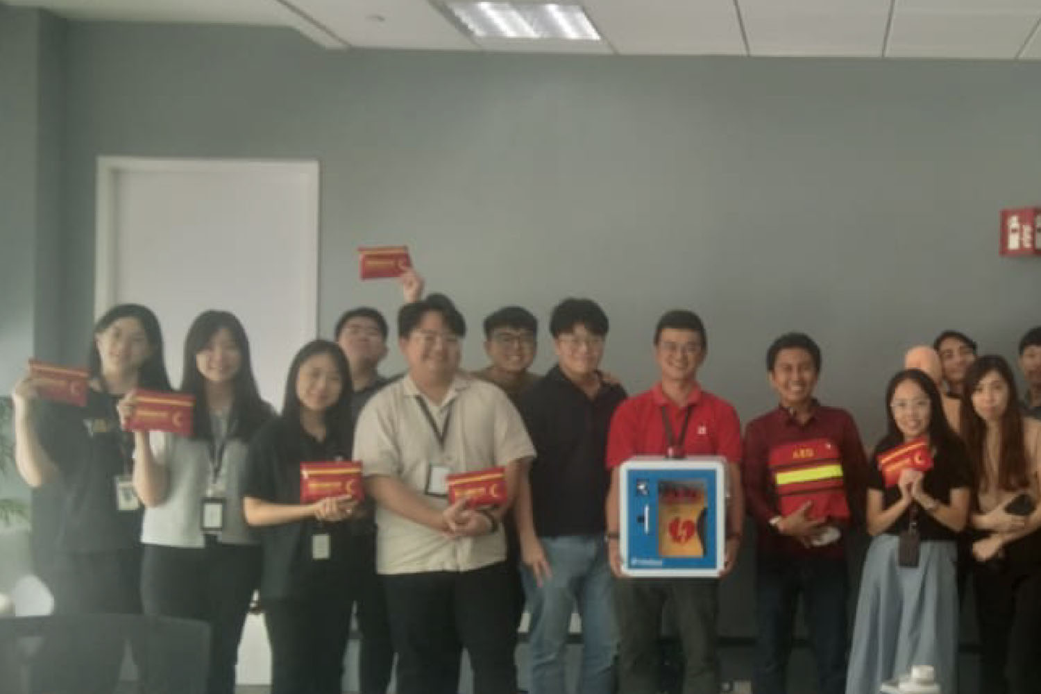AED installed in office, Johor Bahru