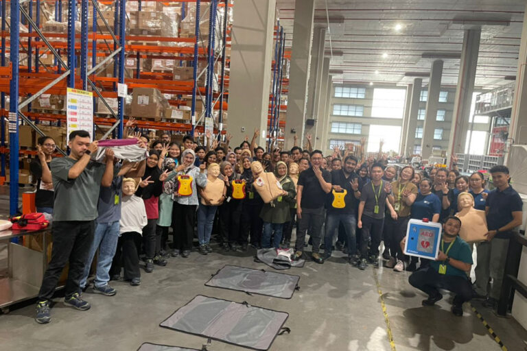 AED installed at logistic warehouse