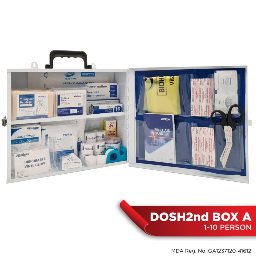 DOSH2nd First Aid Kit Box A | 1-10 Pax - Vitalfour Medical