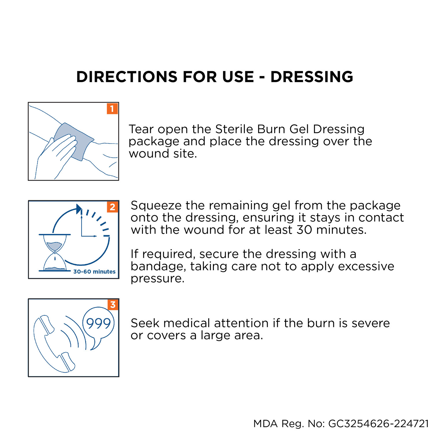 Sterile Burn Dressing 10cm x 10cm - Image 4