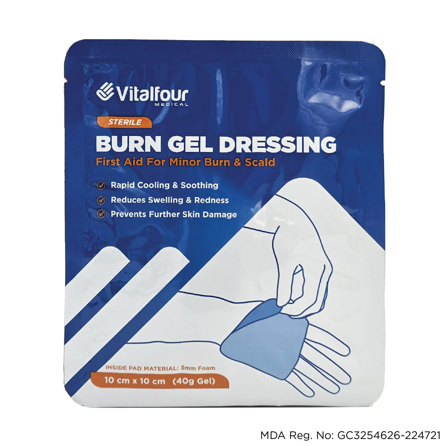 Sterile Burn Dressing 10cm x 10cm - Image 2