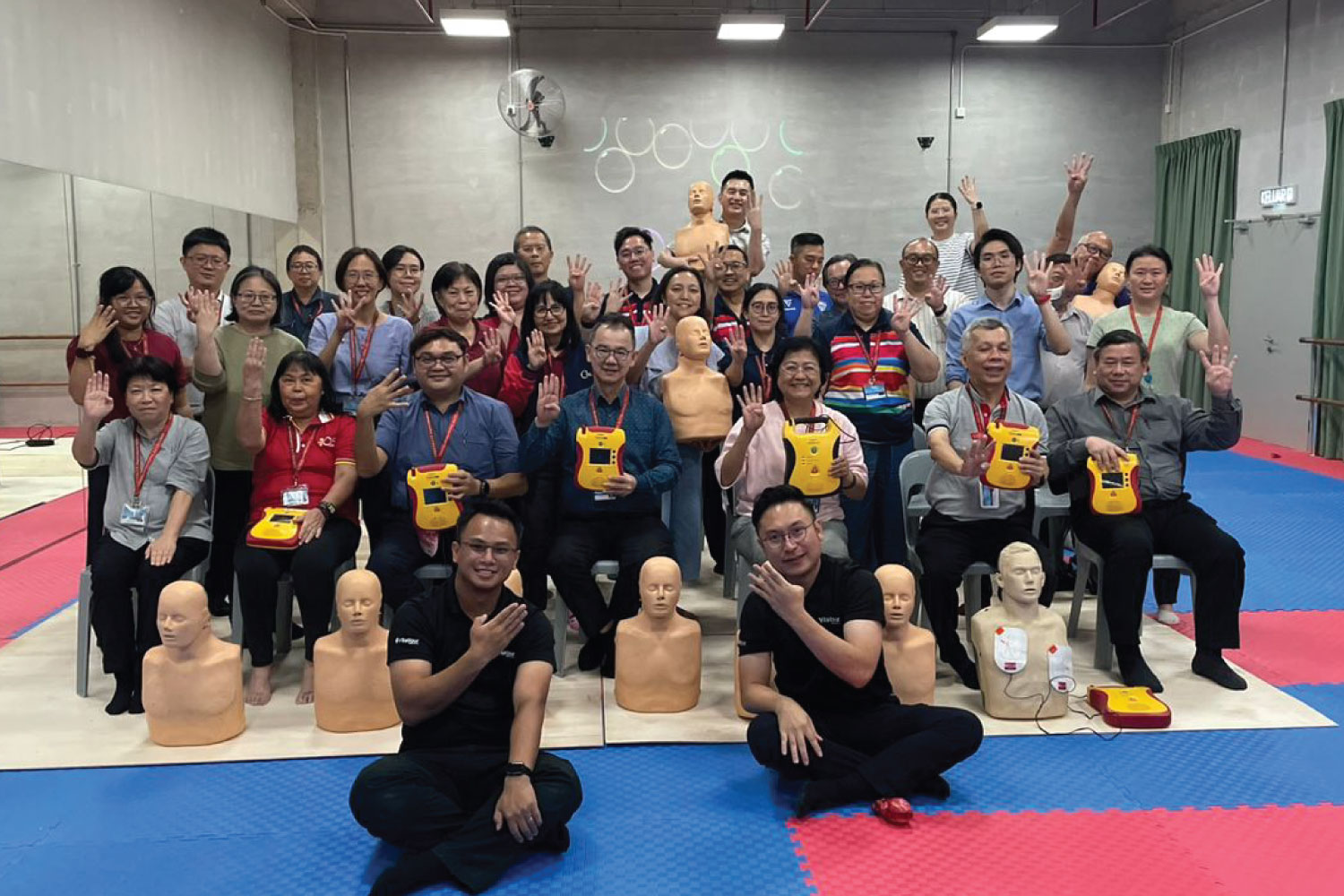 AED training group photos